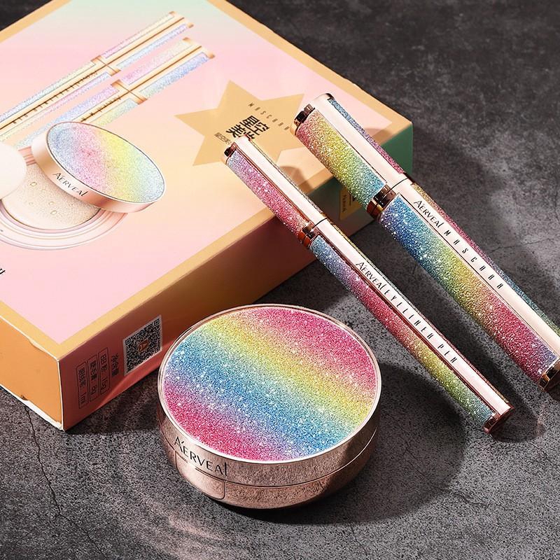 [Hàng mới về] Bộ 3 phụ kiện trang điểm mắt gồm bút kẻ mắt + mascara + air cushion | BigBuy360 - bigbuy360.vn