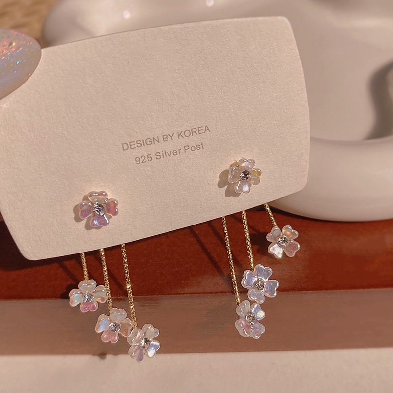 Bông tai dài hình hoa tua rua phong cách cổ điển thời trang cho nữ