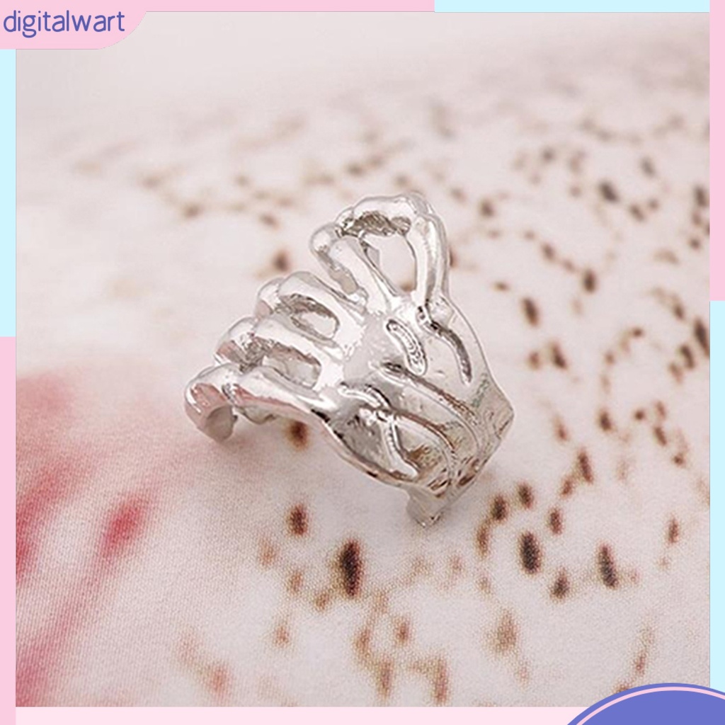 Khuyên vành tai đơn thiết kế hình bàn tay xương cá tính độc đáo dành cho nam và nữ