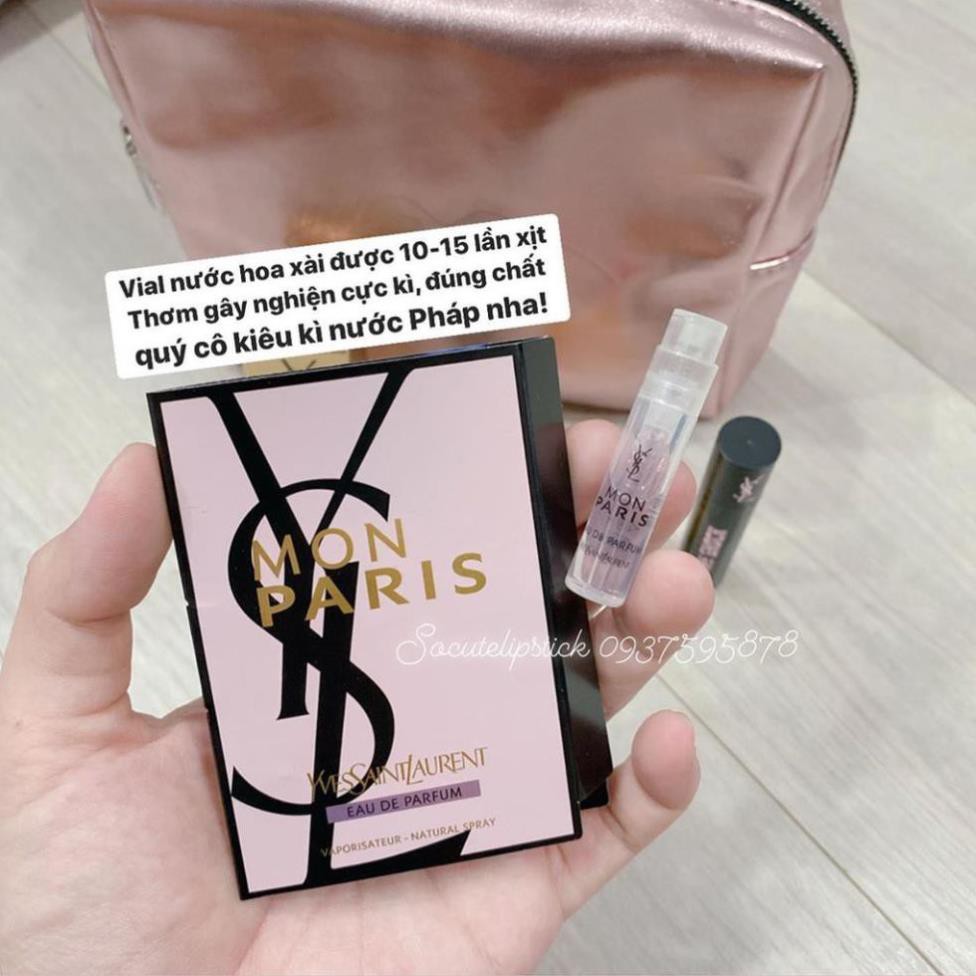 Set Quà Tặng YSL (YSL Volupte Shine 45 - Mascara The Shock - Mon Paris - Kem lót Top Secrets) | BigBuy360 - bigbuy360.vn