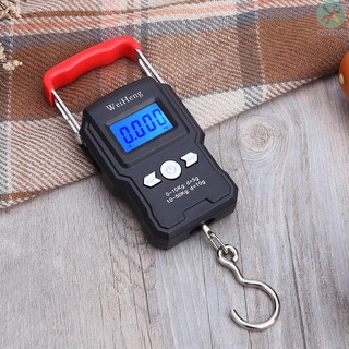 Cân điện tử màn hình hiển thị LCD 50kg/ 5g cầm tay có móc treo đèn nền nhỏ gọn chính xác