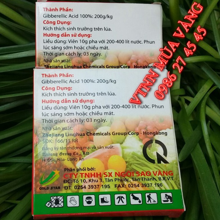 Phân bón lá cao cấp Ga3 200T dạng viên sủi 10 gram siêu lớn trái, bung đọt cực mạnh