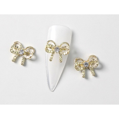 charm nơ tròn trang trí nail