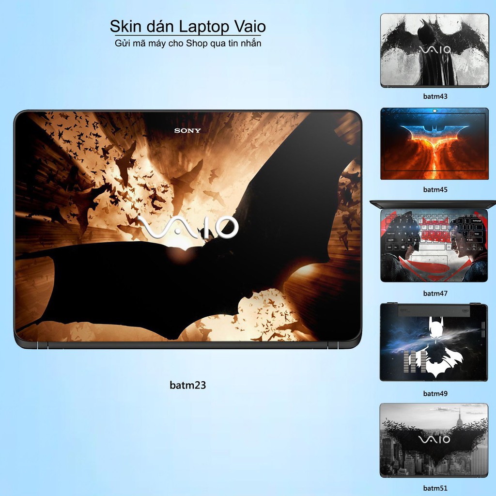 Skin dán Laptop Sony Vaio in hình Người dơi _nhiều mẫu 2 (inbox mã máy cho Shop)