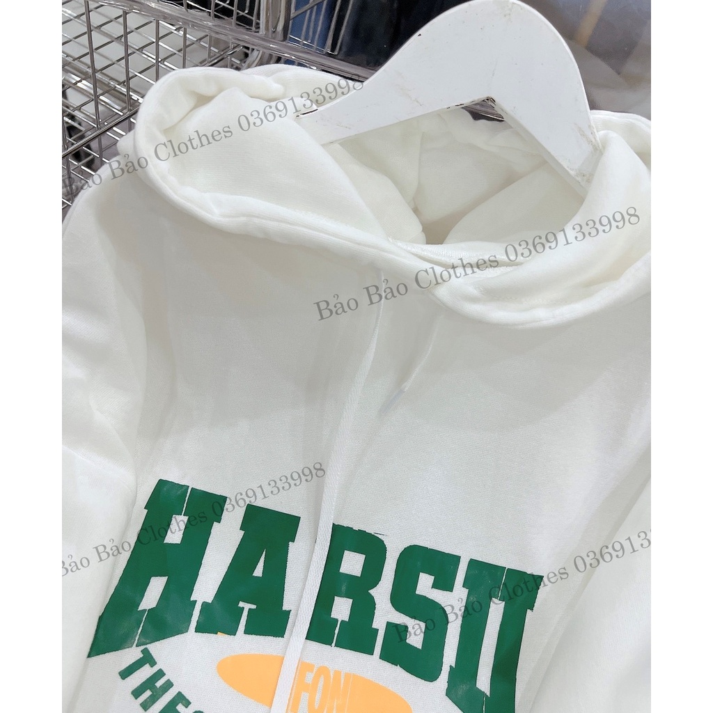 Hoodie Nam Nữ Tay Bồng Chữ Xanh Mũ 2 Lớp Unisex Form To Mũ Rộng Uzzlang