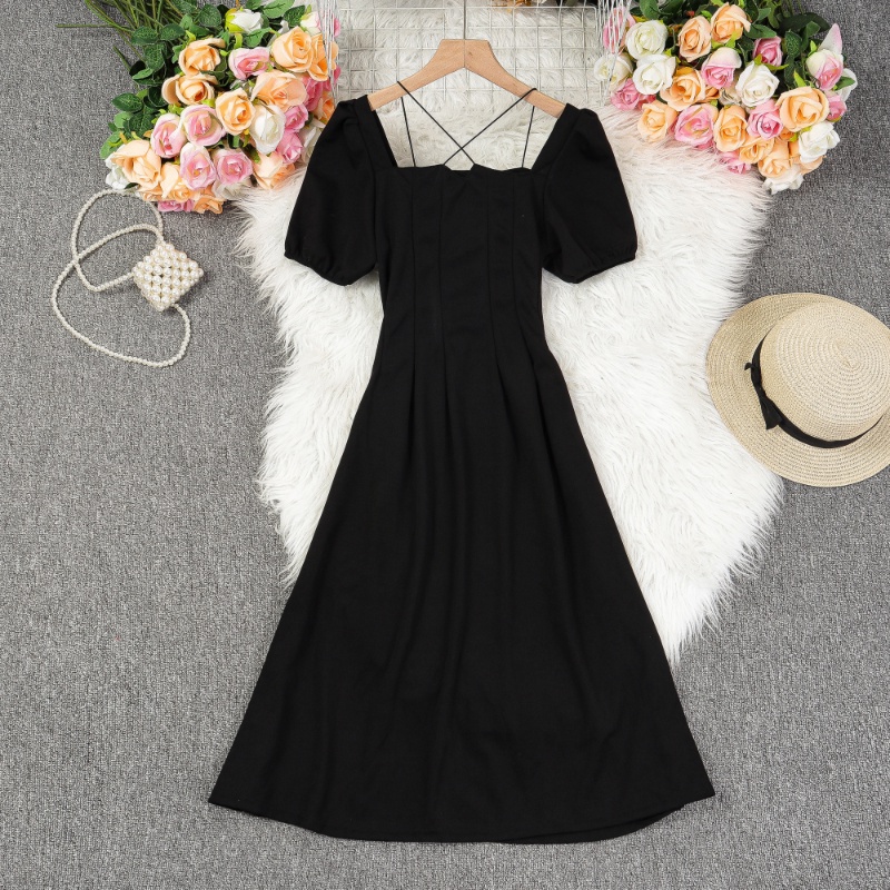 Đầm Dáng Ôm Chiết Eo Phong Cách Retro Pháp Thời Trang Mùa Hè Dành Cho Nữ Có Size Lớn