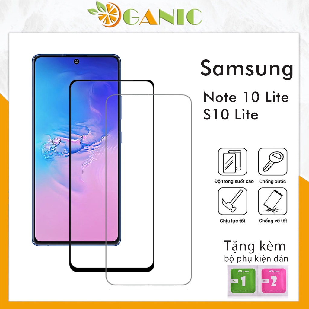 Kính Cường Lực Samsung Note 10 Lite S10 Lite full màn hình xịn chống trầy xước rơi vỡ độ bền cao khi sử dụng