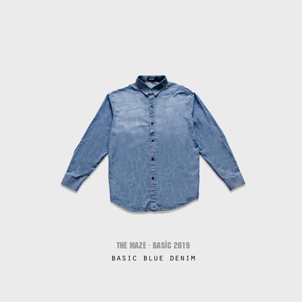 Sơ mi denim xanh thoáng mát