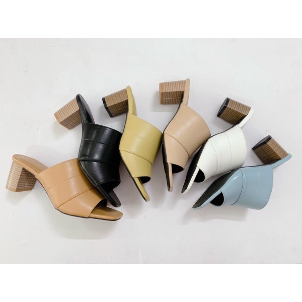 Giầy Guốc Nữ Dép Nữ Gót Trụ Cao 5cm