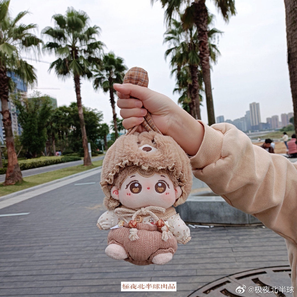 Bộ đồ Gấu nâu và Gấu trắng cho bé doll 10cm 20cm