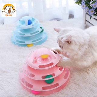 Tháp Bóng 3 Tầng Đồ Chơi Cho Mèo