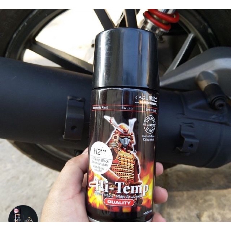 Sơn chịu nhiệt Samurai h2 màu đen nhám