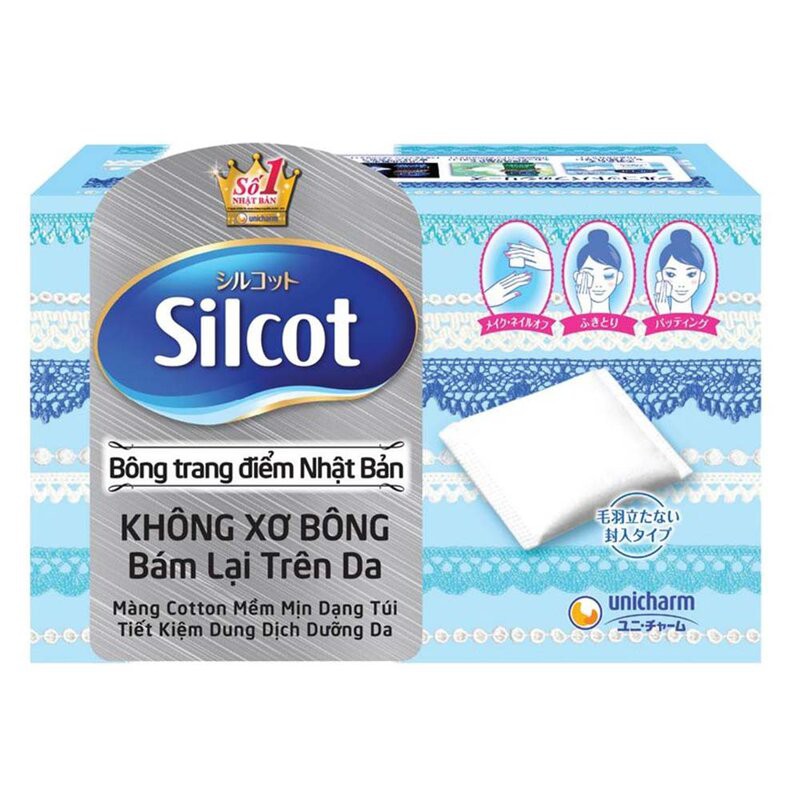 Bông Tẩy Trang Silcot Cơ Bản 82 Miếng Silcot Velvety Touch Cotton