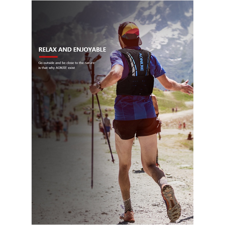 Balo Vest Nước Chạy Bộ Chạy Trail Aonijie C933 5L Ôm Sát Thấm Hút