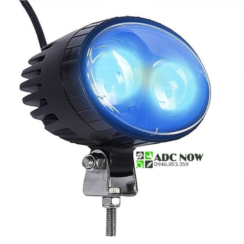 Đèn cảnh báo xe nâng/ đèn chiếu điểm 12V - 80V ánh sáng xanh lam