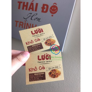 Tem dán khô ga homemade in thông tin shop theo yêu cầu