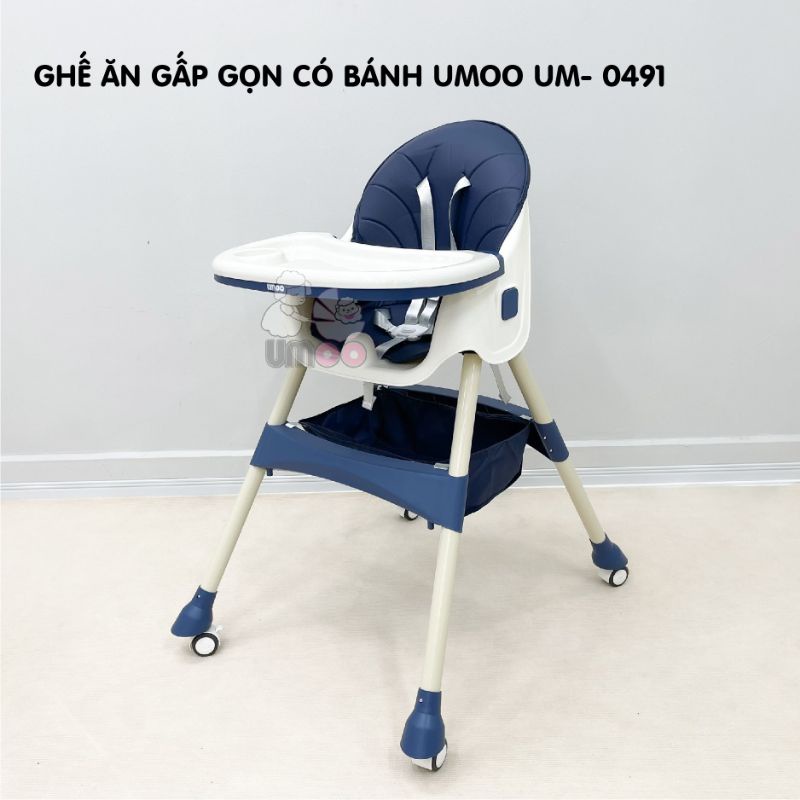 GHẾ ĂN DẶM UMOO (có bánh xe, chỉnh cao thấp)