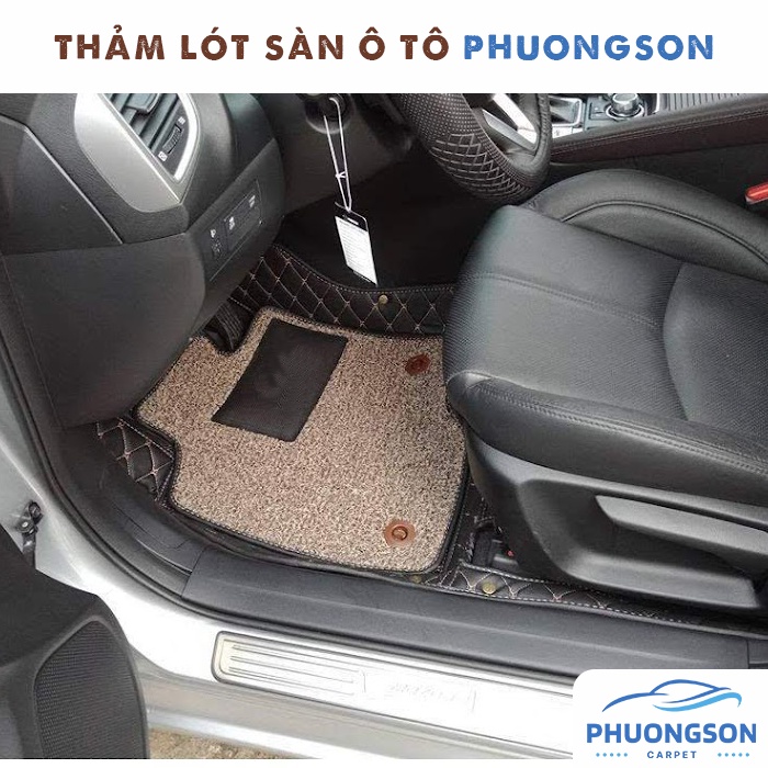 Thảm lót sàn ô tô 5D 6D da Pu cao cấp cho xe Hyundai Tucson 2015-2021 chống nước, bảo vệ sàn xe