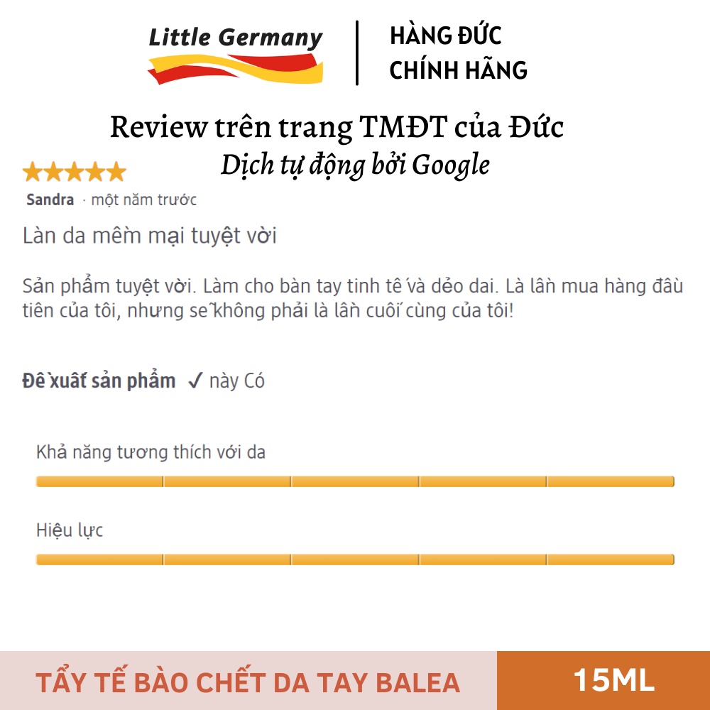 Mặt Nạ Tay - Tẩy Tế Bào Chết Chết Da Tay Balea - 15ML - Hàng Nội Địa Đức