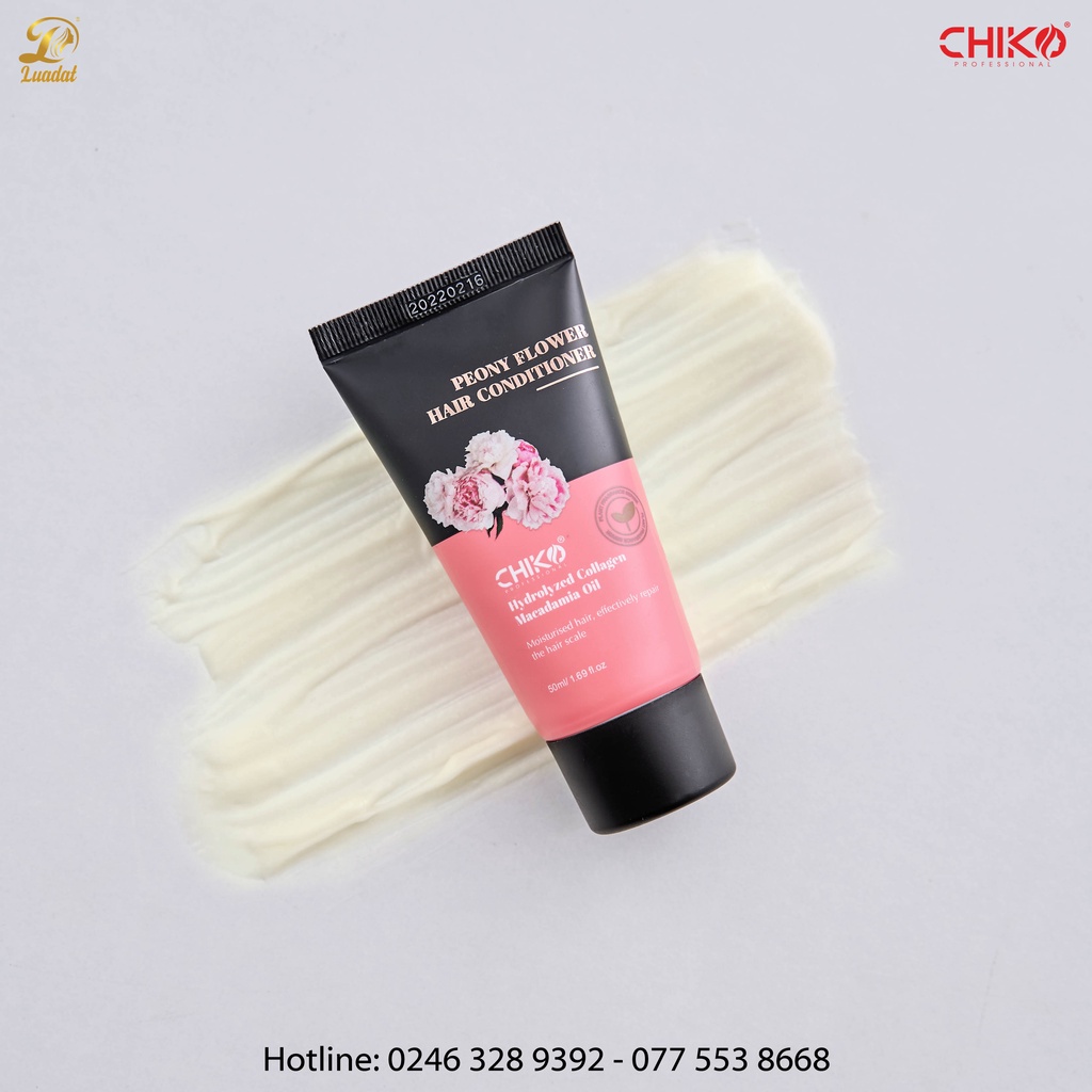 Dầu xả tinh dầu dược liệu hoa mẫu đơn CHIKO dưỡng tóc mềm mượt 50ml 500ml