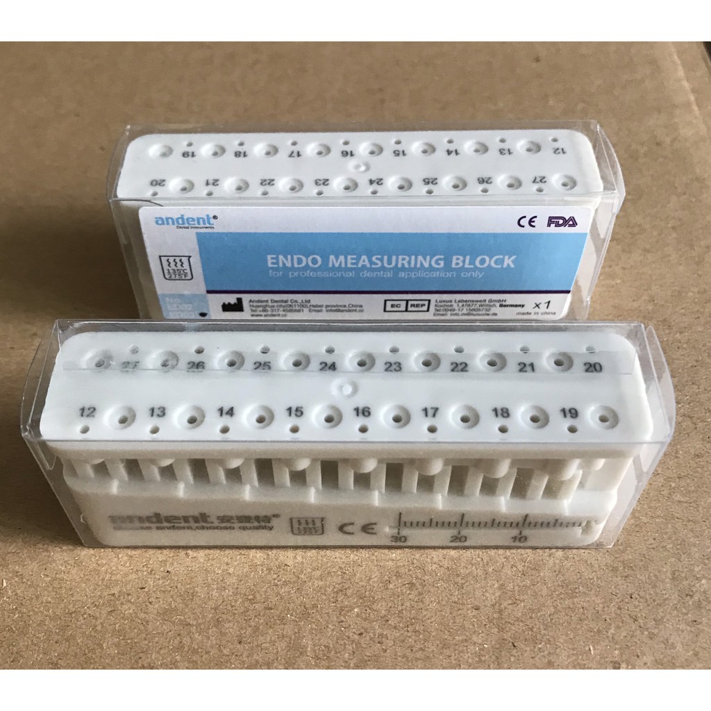 Thước đo nội nha Trắng chống bay màu