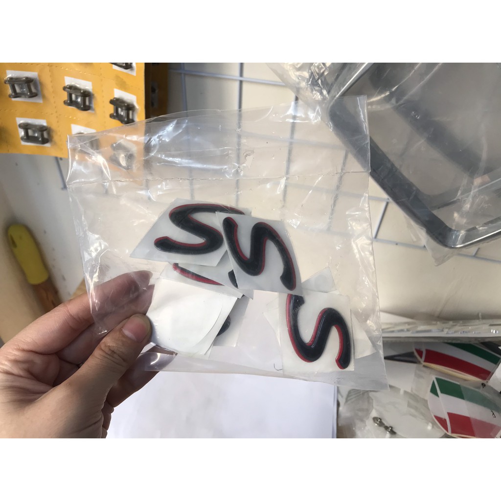 Tem chữ S (LOGO) dán xe máy