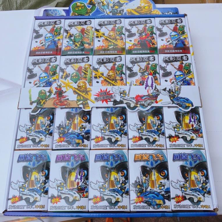 Sỉ 20 hộp ghép lego siêu xe ninja, chima