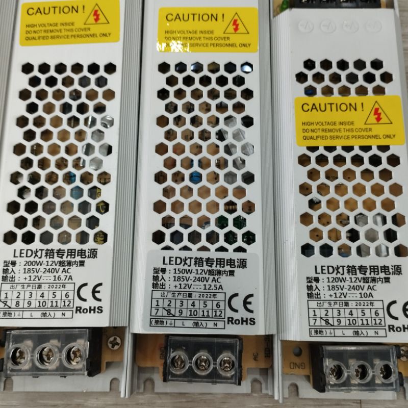 Nguồn 12V 5A, 10A, 12.5A, 16.7A, 25A, 33A nguồn mỏng, dẹt. chuyên dùng cho đèn led nội thất