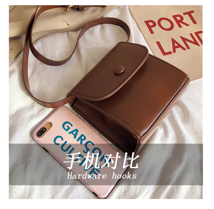 Túi đeo vai nữ IELGY dáng vuông nhỏ sức chứa lớn màu trơn cổ điển phong cách Hàn Quốc Hồng Kông