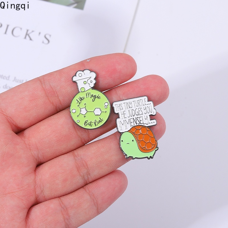 Ghim cài áo Miss Zoe hình ống nghiệm phân tử hóa học hoạt hình đáng yêu cho trẻ em