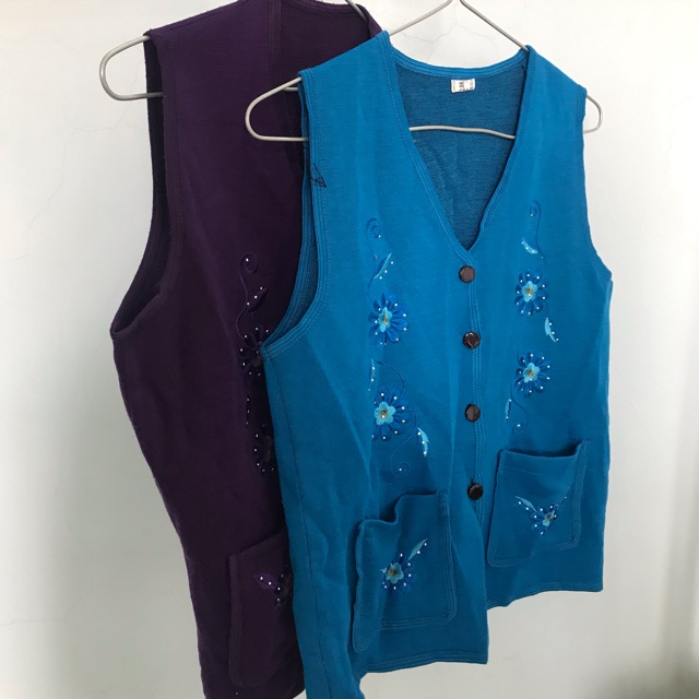 Áo gile len cho người già