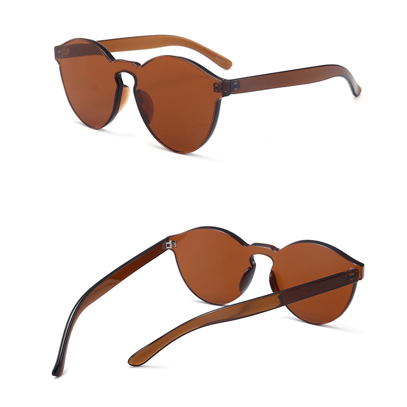 Kính Râm Tròng Trong Suốt Không Viền Kiểu Dáng Đơn Giản Thời Trang