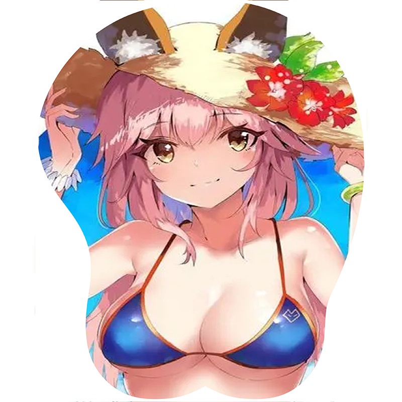 Đệm Lót Chuột Bằng Silicon Hình Anime 3D Có Dây Đeo Cổ Tay Cho Amazon Bán Chạy TDKD