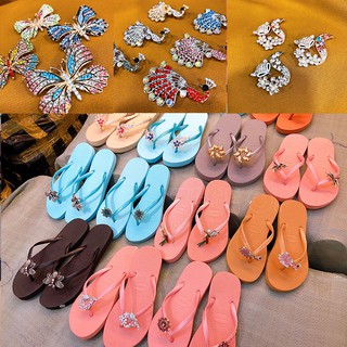 Dép kẹp nữ + charm đá havaianas thái lan