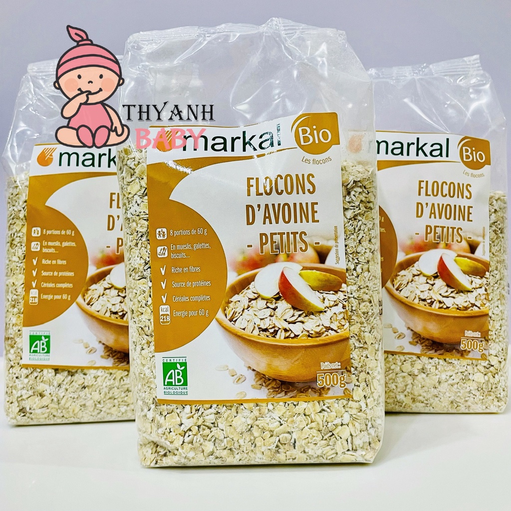 Yến mạch cán mỏng hữu cơ Markal 500g