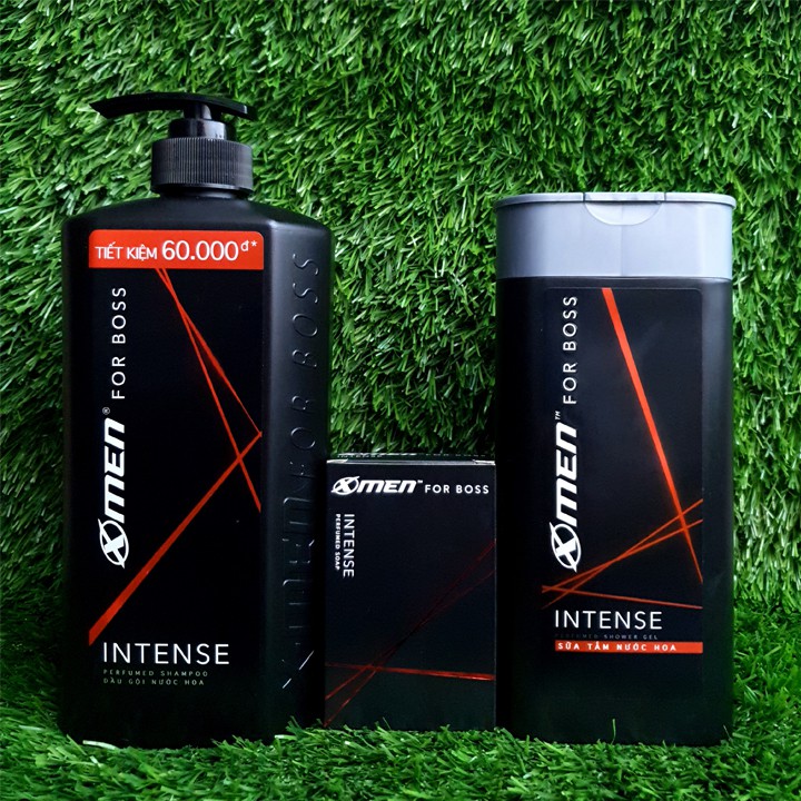 Combo Dầu Gội XMen for Boss Intense 650g + Sữa Tắm Boss Intense 380g - Tặng Xà Bông Cục