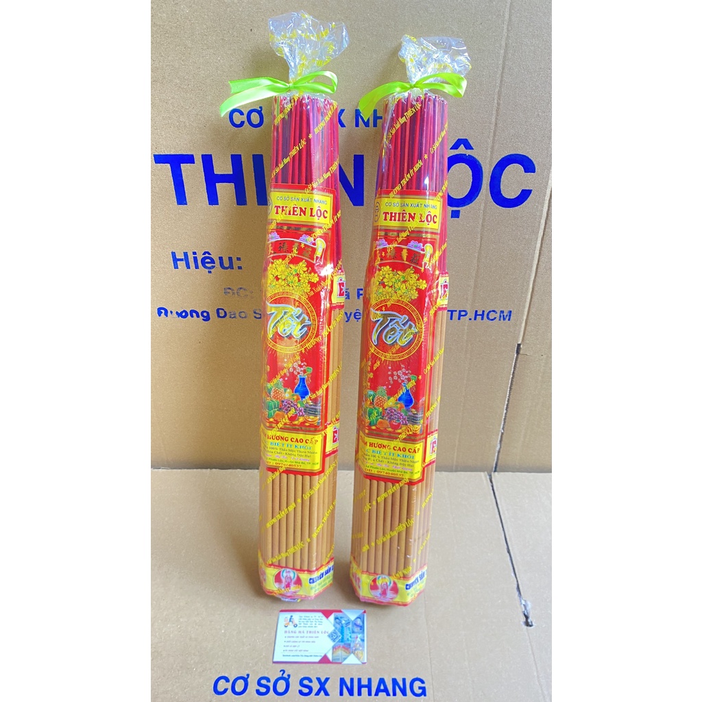 Nhang Đũa Thơm Tết Ít Khói Không Cay Mắt Thiên Lộc - Bó 5 Tấc