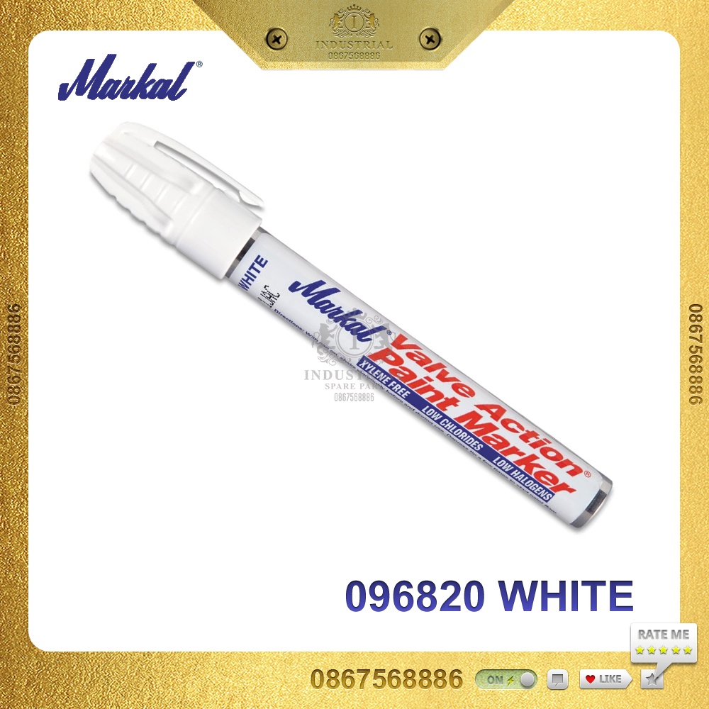 Bút đánh dấu Makal 096820 màu trắng. Bút không dễ xóa, mực nhanh khô, không nhòe. Đánh dấu sản phẩm trong công nghiệp