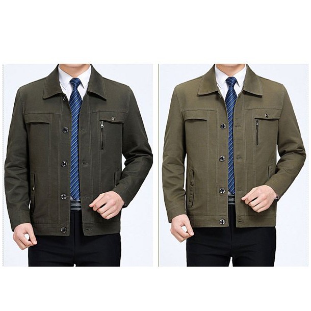 Áo khoác nam cao cấp VARDINO cổ bẻ đức dáng ôm xuông suông vừa màu xanh than, be sữa, ghi xám trung niên chính hãng ak05