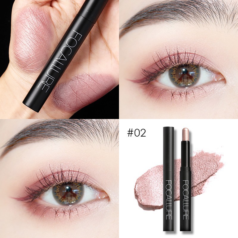 Phấn mắt FOCALLURE nhung mịn dạng bút gồm 12 màu tùy chọn 2g