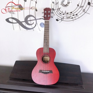 Đàn ukulele concert gỗ mộc màu đỏ size 23