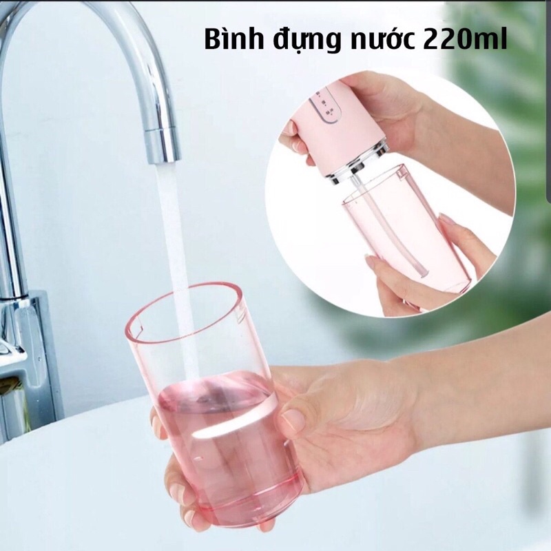 Máy tăm nước vệ sinh răng miệng Oral 3 chế độ phun chăm sóc răng miệng, răng niềng, răng nhạy cảm loại bỏ thức ăn thừa