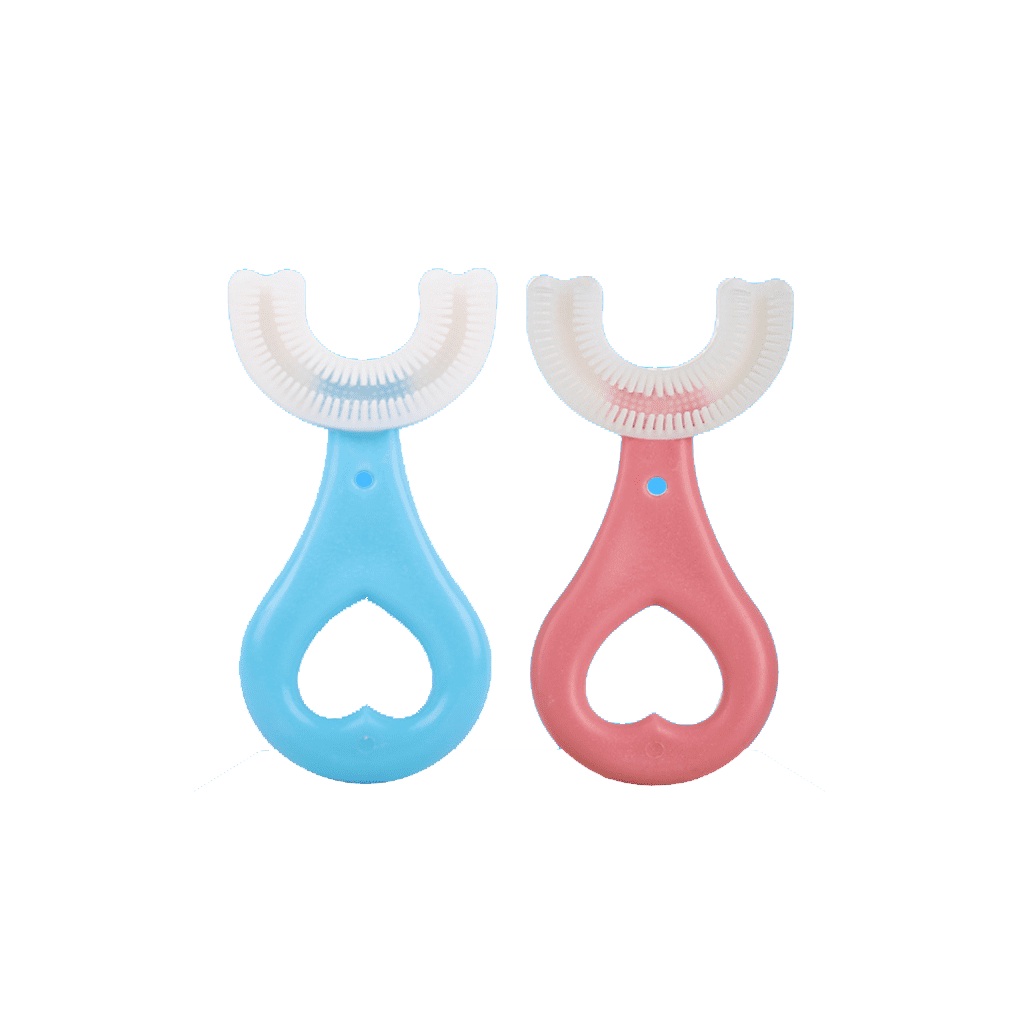 Bàn chải đánh răng cho bé silicon hình chữ U  chải xoay 180 độ, massage răng, chất liệu mềm mại, an toàn cho bé từ 2 tuổ