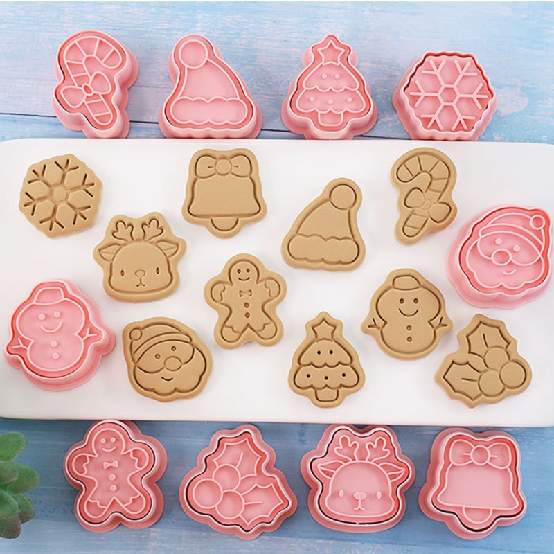 Bộ 10 Khuôn Cắt Bánh Quy Tạo Hình Chủ Đề Giáng Sinh