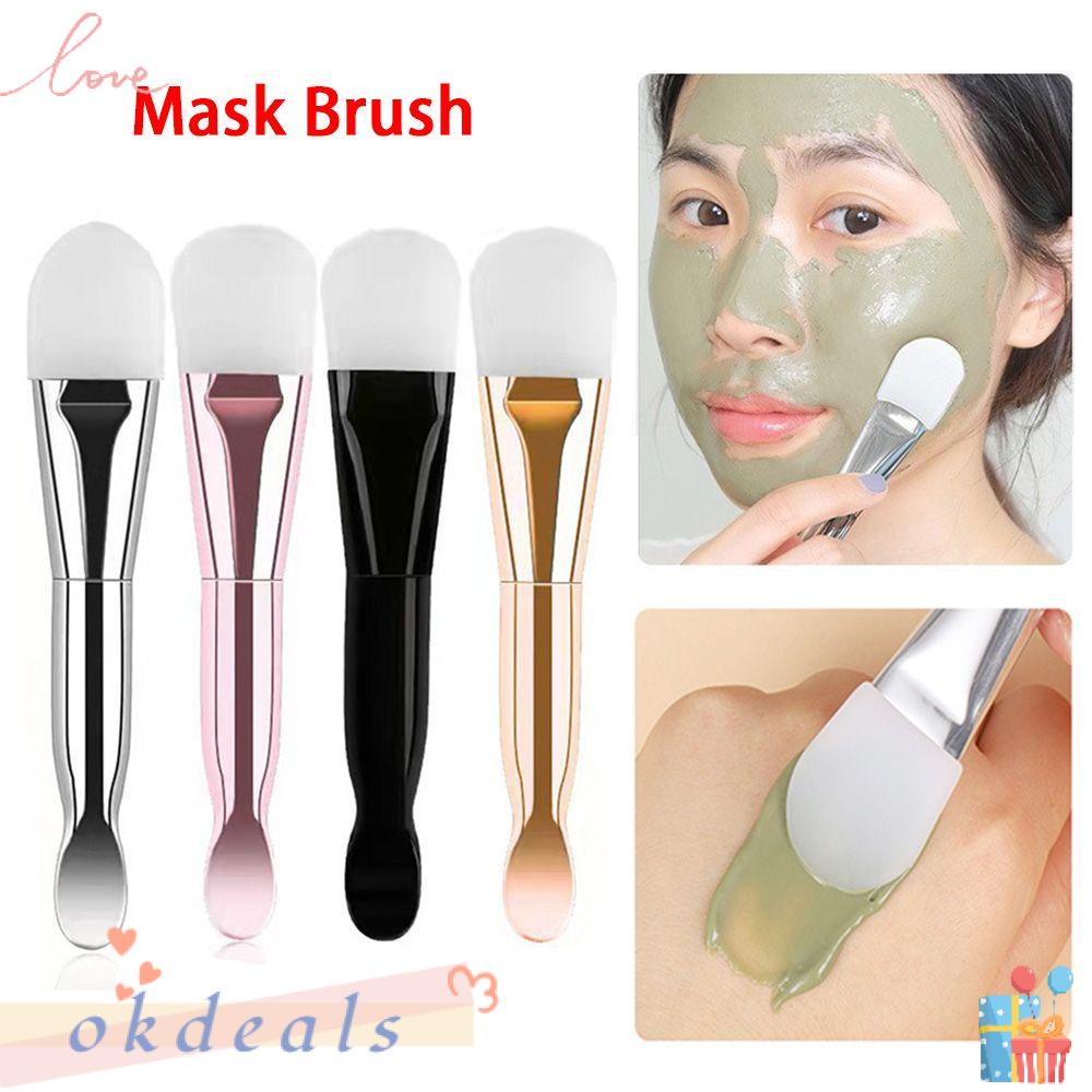 Cọ Silicone Hai Đầu Dùng Mát Xa Tẩy Trang Chăm Sóc Da Mặt Nhiều Màu Sắc