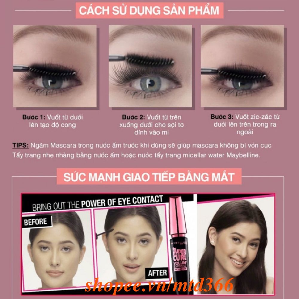 Mascara Maybelline 9.2ml Làm Dài Và Cong Mi Hyper Curl. | BigBuy360 - bigbuy360.vn