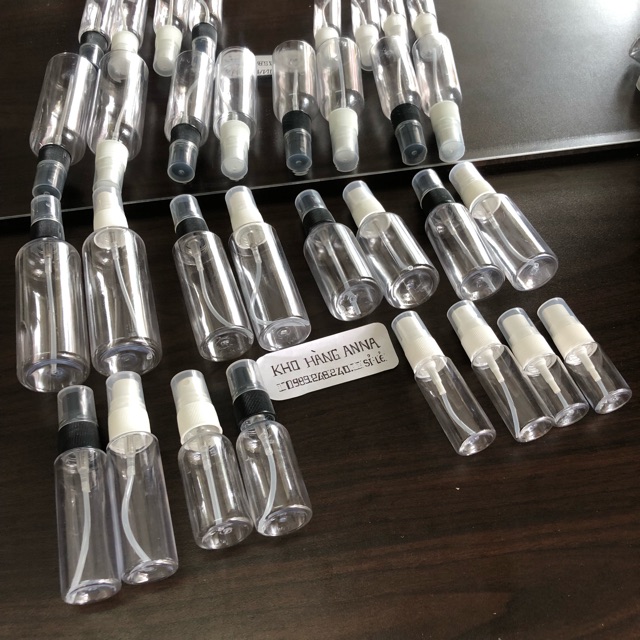 20 chai Xịt sương, xịt giọt chai nâu/ Trong suốt 100ml/ 70ml / 50ml / 30ml- combo 20 chai xịt phun sương , xịt nhỏ giọt
