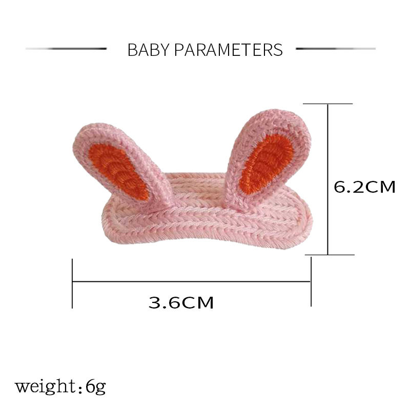 Kẹp Tóc Hình Tai Thỏ Ba Chiều Bằng Len Phong Cách Hàn Quốc Nhật Bản Dễ Thương Dành Cho Học Sinh