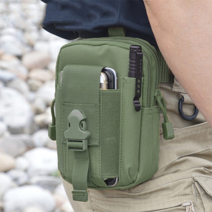 Túi đựng điện thoại đeo thắt lưng chiến thuật kiểu Hongkong tặng kèm móc leo núi | BigBuy360 - bigbuy360.vn