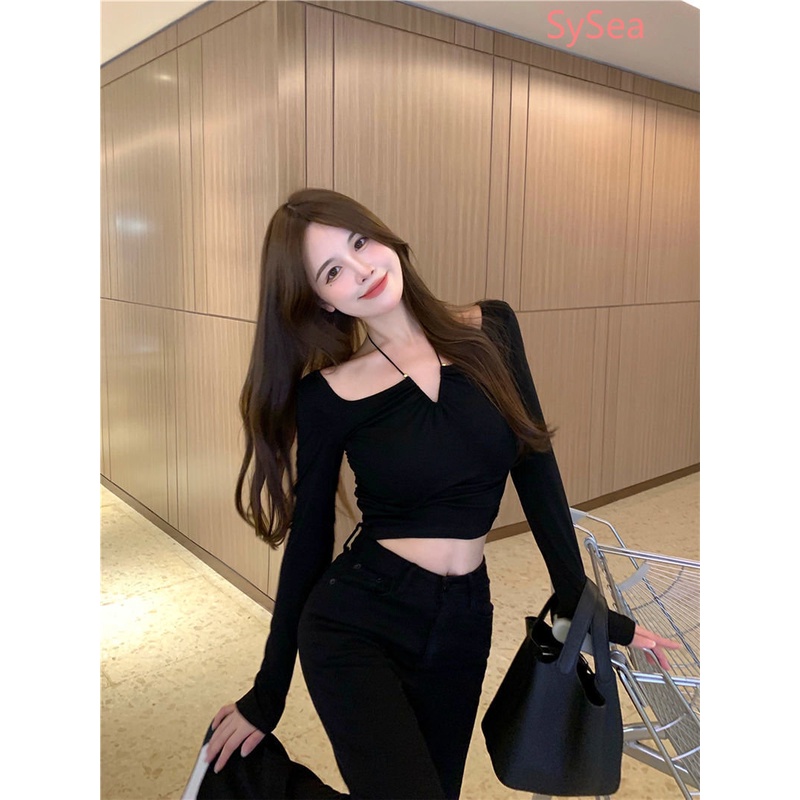 Áo Croptop Cổ Chữ V Quyến Rũ Thời Trang Cho Nữ